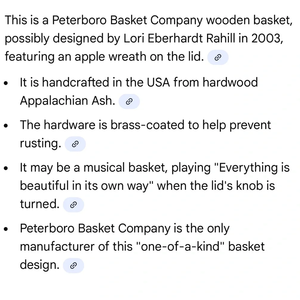 PETERBORO Apple Wreath 2003 Basket